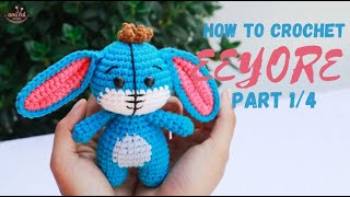 107  Amigurumi Eeyore 14  How To Crochet Characters  StepbyStep Tutorial  AmivuiStudio [upl. by Kuehnel]