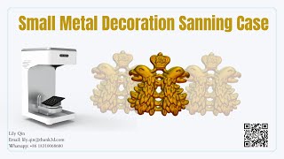 Metal Decoration Scanned by Thunk3D JS500 Jewelry 3D Scanner [upl. by Yeldarb]