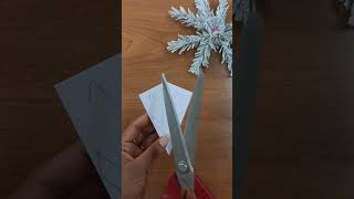 Christmas snowflakes ✨ how toake christmas snowflakes with paper christmas merrychristmas [upl. by Gerkman200]