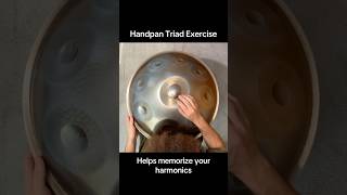 Handpan Triad Exercise  Helps memorize your harmonics 🛸 handpan triad exercise harmonics [upl. by Hgielsel]