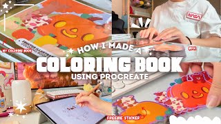 How I Made My Coloring Book Using Procreate  Behind The Scenes Art Studio Vlog [upl. by Ayin105]