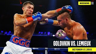 FULL FIGHT  Gennadiy quotGGGquot Golovkin vs David Lemieux DAZN REWIND [upl. by Ailev]