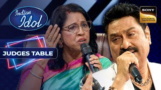 Indian Idol S14  Kavita जी और Kumar Sanu की Duet से छा गई Nostalgic Vibe  Judges Table [upl. by Havens]