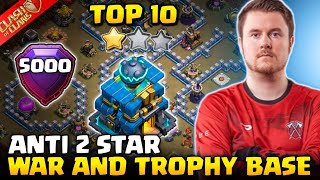 NEW BEST TH12 WAR BASE WITH LINK 2023  UNBEATABLE TH12 TROPHYCWLHYBRIDFARMING BASE LINK  COC [upl. by Neau147]