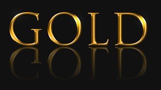 Create Gold Text in Adobe Photoshop [upl. by Kcirddes]