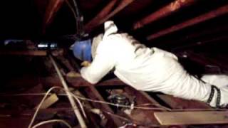 insulation removal clearing the Soffit [upl. by Onibas]