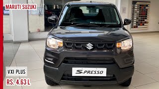 2022 Maruti Suzuki S Presso 🔥 SPresso Vxi Plus  Top Model Petrol  Most Detailed Walkaround Video [upl. by Rratsal]