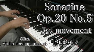 ドゥシェック ソナチネ作品20の5（ヴァイオリン伴奏付き） 第1楽章 IKIADPianochannel [upl. by Ximenez]