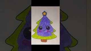 How to draw a Christmas Tree easy step by step for Kids  Christmas Drawing christmas december [upl. by Luttrell]