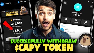 Capybara Meme Withdraw  Capybara Meme capy Token Withdrawal  Capybara Meme Airdrop Listing Date [upl. by Elletsirk]