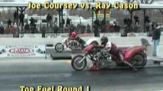 Top Fuel rider falls off at 190mph [upl. by Acirat]