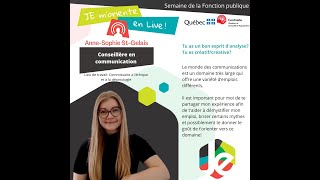 E89 JE m’oriente en live Conseillère en communication [upl. by Steffie299]