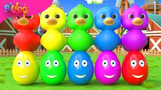 5 Little DucksLearn Colors Song  BluLoo Nursery Rhymes amp Kids Songs [upl. by Downe822]