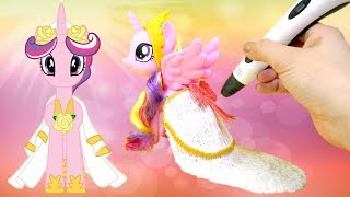 Princess Cadance Wedding Dress Dikale 3D Pen MLP Custom DIY [upl. by Negaem]