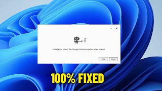 How To Fix Error Installation Fail Google chrome installer failed to start in Windows 111087 ✅ [upl. by Ettezzus]