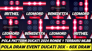 POLA DRAW LENGKAP EVENT DUCATI RONDE 1  POLA DRAW DUCATI 30X  70X DRAW MLBB 2024 [upl. by Zertnom]