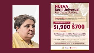 Cómo inscribirse en la Nueva Beca Universal Rita Cetina Gutiérrez Nivel Basico 2024  2025 [upl. by Krusche]