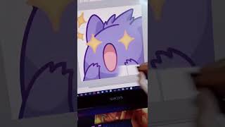 EXCITING art twitchemotes emotes emoteartist gengar pokemon [upl. by Maier]