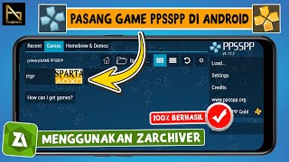 CARA PASANG GAME DI PPSSPP ANDROID DENGAN ZARCHIVER [upl. by Annayk]