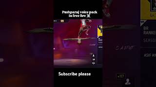 Pushpraj voice pack free fire ☠️ freefire shortsfeed viralvideo freefireshorts shortvideo ff [upl. by Yerbua358]