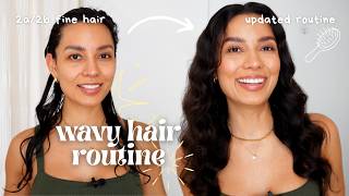 curly hair routine for wavy hair  fine 2a2b type [upl. by Yard]