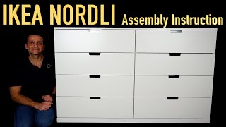 Ikea NORDLI Chest of 8 Drawers Assembly Tutorial  StepbyStep Instructions for Easy Setup [upl. by Roderica]