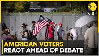 US Presidential Election 2024 American voters react ahead of Presidential debate  World News WION [upl. by Paley317]