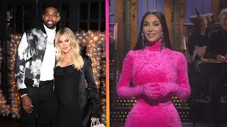 The Kardashians Kim Reveals KhloeTristan Joke That Was TOO MEAN for SNL Debut [upl. by Aynodal]