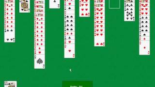 Spider Solitaire quotschwerquot mit vier Farben 3Teil [upl. by Geno]