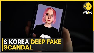 South Korea deep fake crimes scandal sexually explicit deep fakes on Telegram  WION [upl. by Redan]