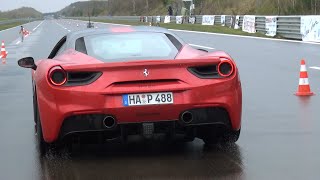 Ferrari 488 GTB w Capristo Exhaust  Start Revs Accelerations [upl. by Ottillia22]