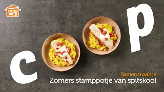 Zomers stamppotje van spitskool  Coopjeskoken  Coop [upl. by Katlaps]