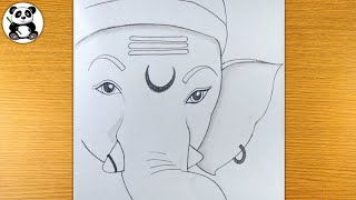 Bajrangbali ganpati bappa pencil drawing  gods drawing ​⁠TaposhiartsAcademy [upl. by Yemarej]