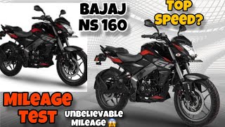 Bajaj Pulsar NS 160 mileage test 2024 modelns160 mileage testNs160 mileage kitna deta hains160 [upl. by Ingmar228]