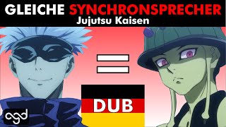 Jujutsu Kaisen Charaktere im deutschen Dub  JJKSynchronsprecher in anderen Anime und Games [upl. by Bolme]