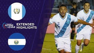 Guatemala vs El Salvador Extended Highlights  CONCACAF Nations League  CBS Sports Golazo [upl. by Wallache]