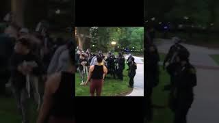 Police clear proPalestinian encampment at University of Michigan [upl. by Ahsie109]