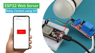 Relay Control using ESP32 Web Server  Control Home Appliance using IoT [upl. by Nahtonoj]