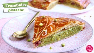 👑 RECETTE de GALETTE des ROIS PISTACHE FRAMBOISE FACILE et RAPIDE 👑 [upl. by Tserof]