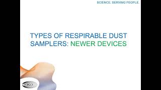 Webinar Respirable Dust Samplers Performance Criteria and Available Samplers 113018 [upl. by Neelak437]