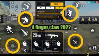 How to free fire 4 finger claw settingfree fire 4 finger best setting 2022how to play four finger [upl. by Nimrak]