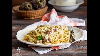 Pasta crema di carciofi e pancetta [upl. by Ogata]