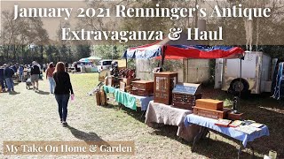 2021 Renningers Antique Extravaganza and Haul  January 2021 [upl. by Haidadej]