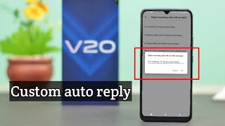 call reject custom reply Auto reply text messages custom messages in android vivo v20 [upl. by Airalav]