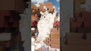 EPIC TNT Wall in Minecraft Mesa Desert explodes EVERYTHING minecraft tnt tntshort [upl. by Enelhtak]