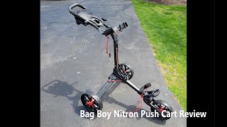 Review Bag Boy Nitron Golf PushCart [upl. by Eirehc]