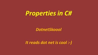 Properties in C [upl. by Alesandrini988]