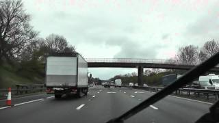 Driving On The M6 Motorway From J14 Stafford To J15 StokeonTrent Staffordshire England [upl. by Enyar]