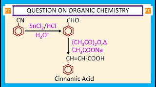 OQV NO – 194 Reaction of benzonitrile with SnCl2HCl and then with acetic anhydride and CH3COONa [upl. by Spears]