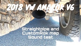 2018 VW AMAROK 3L V6 straight pipe sound test [upl. by Phebe]